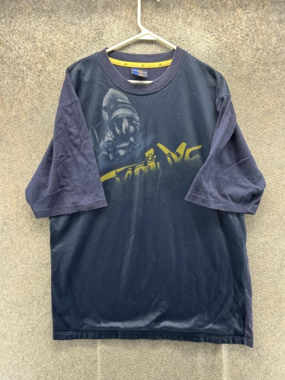 Vintage Looney Tunes Mavin Martian Shirt Mens XL Blue Streetwear Cartoon Lot 29